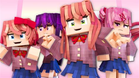 Just Monika Minecraft Animation I React To Just Monika Minecraft Doki