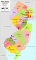 Download Map Of New Jersey Counties Free Vector - Www
