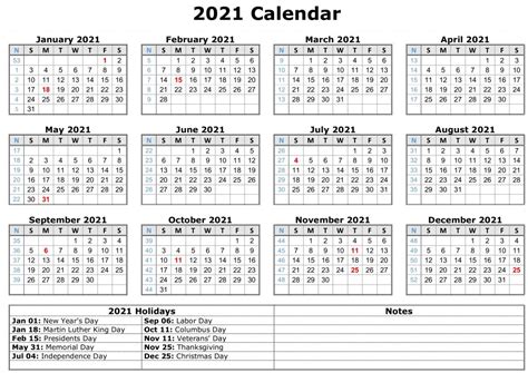 Click on any of the buttons above write your goal weight each month on the yearly calendar. Free Printable 2021 Monthly Calendar with Holidays Word ...