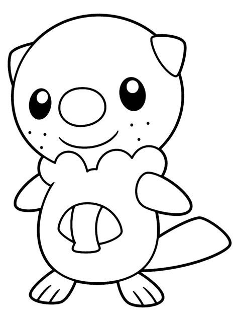 Pokemon Black And White Coloring Pages Of Oshawott Pictures 2 Hair