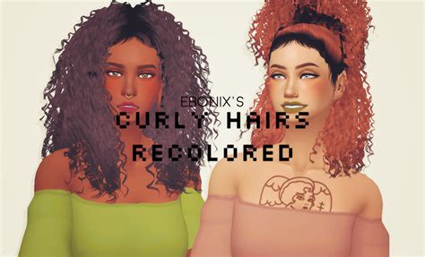 Pxelpink Ebonixsimblr‘s Curly Hairs Recolored Meshes Are Not