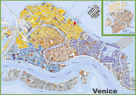 Mapa De Veneza Detalhado Mapa De Veneza Itália