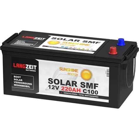 Langzeit Solarbatterie Smf 220ah 12v 24490
