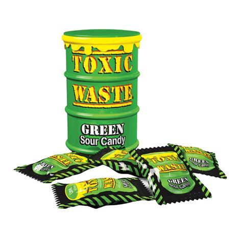 Toxic Waste Green Sour Candy Drum 42g 12er Pack International