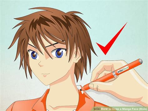 How To Draw A Manga Face Male 15 Steps With Pictures