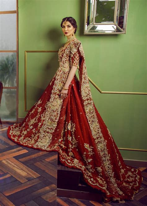 Indian Red Bridal Wear Traditional Indian Dress Online Nameera By Farooq