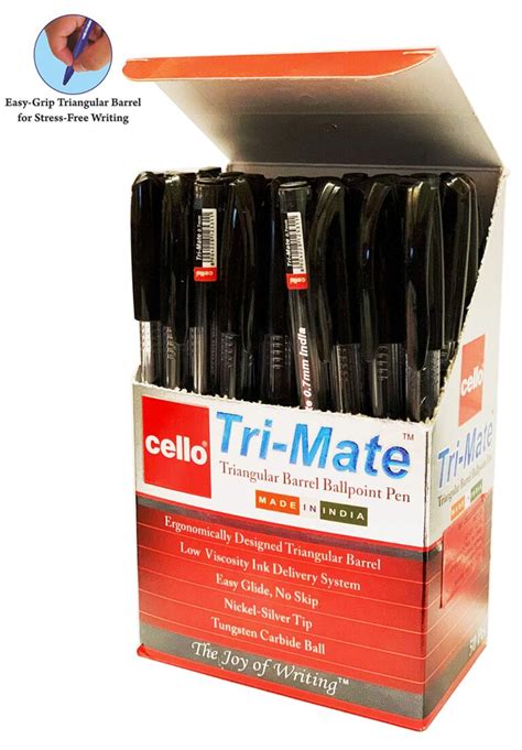 Bic Cello Trimate Neo 0 7mm Black Box Of 50 43 0514 01 Stationery