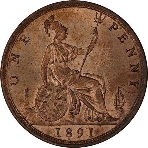 Penny 1891 Coin From United Kingdom Online Coin Club