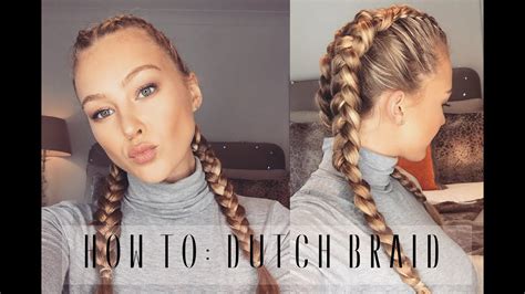 Beautiful micro braid hair, styles and variations for inspiration. How To: Dutch Braid Your Own Hair | Hollie Hobin - YouTube