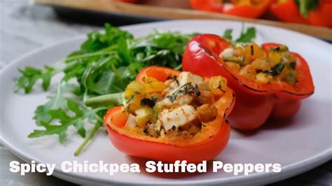 Spicy Chickpea Stuffed Peppers The Cooking Doc