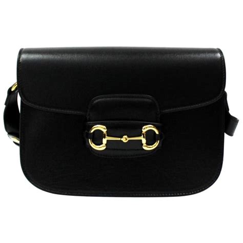 Gucci Black Leather Horsebit Bag At 1stdibs