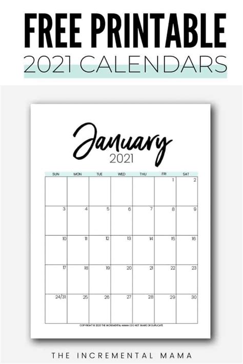 Monthly Calendar Printable For 2021 Blank Template Ideas For The Home Vrogue