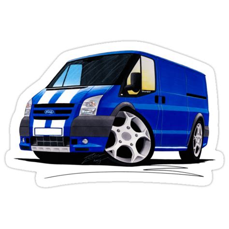 Ford Transit Sportvan Blue Stickers By Yeomanscarart Redbubble