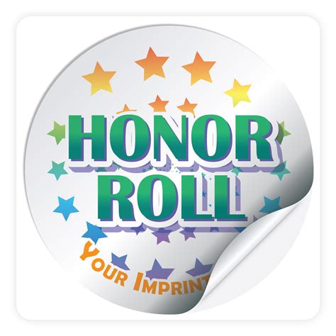 Custom Round Sticker Honor Roll