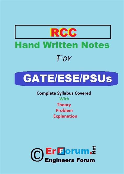 Rcc Design Handwritten Note Gate Ese Psus