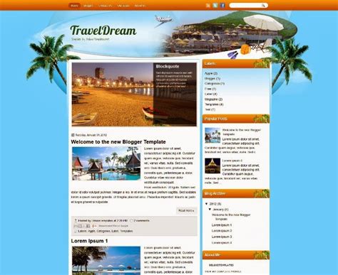 40 Free Travel Blogger Templates Webprecis