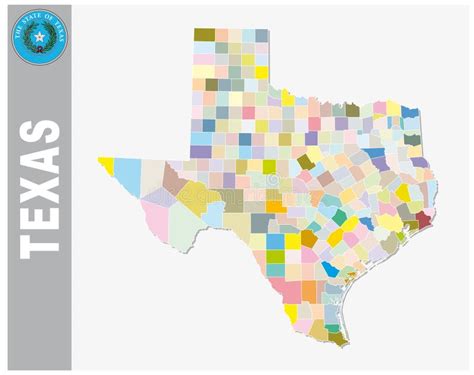 Texas Map Seal Stock Illustrations 429 Texas Map Seal Stock