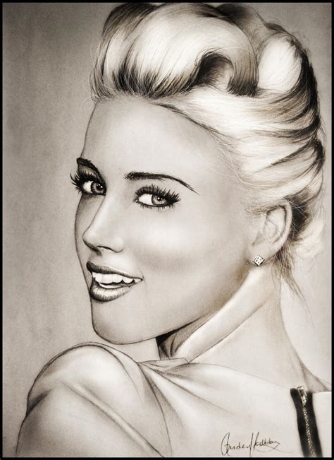 Amber Heard Drawing By Lordfarbror On Deviantart