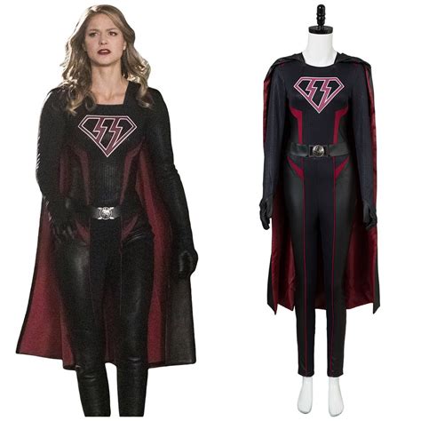 supergirl overgirl kara zor el danvers outfit cosplay costume jumpsuit cape supergirl cosplay