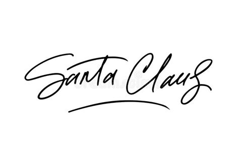 Christmas Signature To The Card Santa Claus Isolated Vector