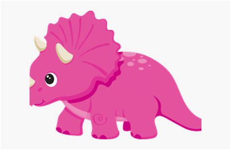 Transparent Triceratops Clipart Cute Pink Dinosaur Clipart Hd Png