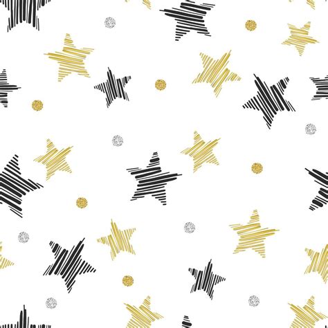 Black And Gold Glitter Star Pattern 696910 Vector Art At Vecteezy