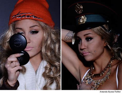 Amanda Bynes Shows Off Double Cheek Piercings