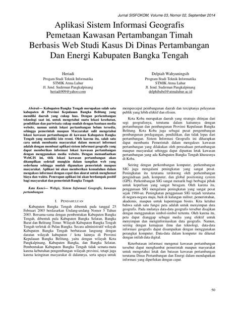 Jurnal Sistem Informasi Geografis Pdf Sekolah Siswa