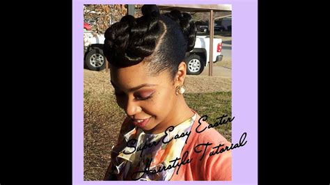 Super Easy Easter Hairstyle Tutorial Natural Hair Transitioning Hair