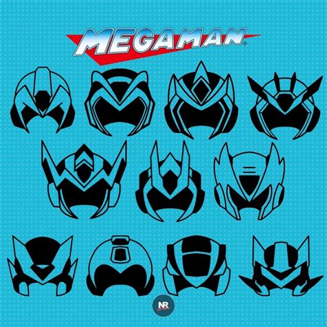 Megaman Helmet Vinyl Decal Sticker Megaman X Zx Zero Classic Exe