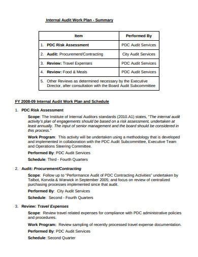 12 Audit Work Plan Templates In Pdf Doc