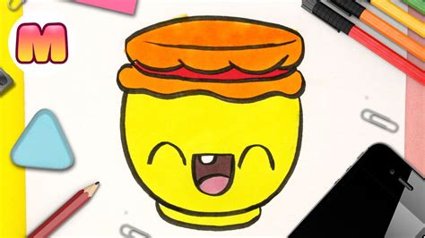 How To Draw A Kawaii Honey Pot Easy Kawaii Drawings Draw Kawaii Food