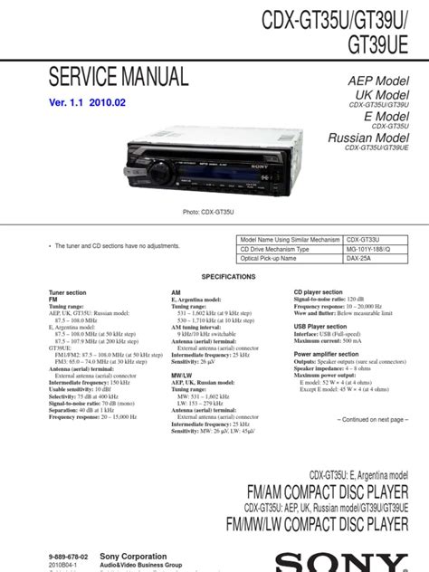 Sony Xav Ax5000 Manual