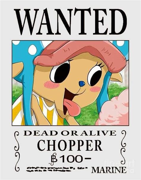 Bounty Chopper Wanted One Piece Poster By Aditya Sena