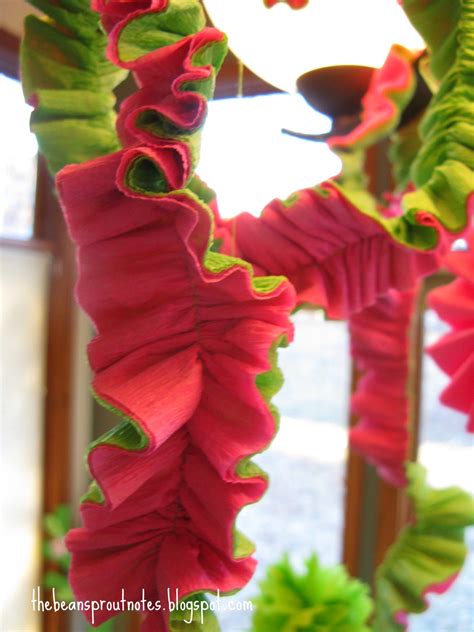 The Bean Sprout Notes Crepe Paper Party Garland