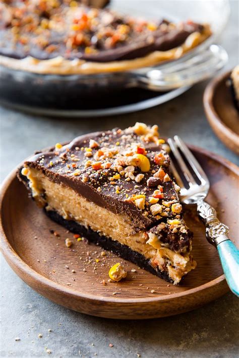 This reese's pie has an oreo crust, creamy peanut butter filling and is loaded with reese's cups. Unbelievable Peanut Butter Pie. | Sally's Baking Addiction ...