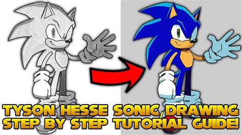How To Draw Sonic Step By Step Tyson Hesse Modern Sonic Style