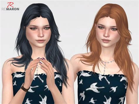 The Sims Resource On1118 Hair Retextured By Remaron Sims 4 Hairs
