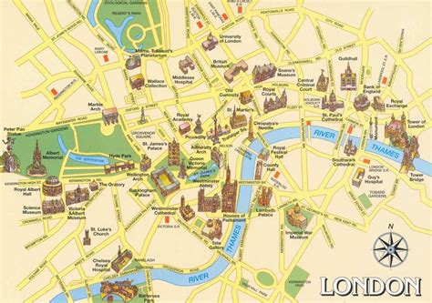 Tourist Map Of London Printable Printable Blank World
