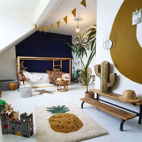 Colorful walls, contemporary furniture, and delicate accessories. Kids Back To Jungle: 20 Indoor Jungle Themed Ideas (With ...