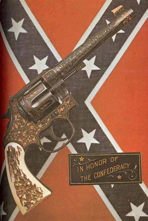 Rebel Revolver Heavily Inlayed And Engraved In Honor Of The Confederacy