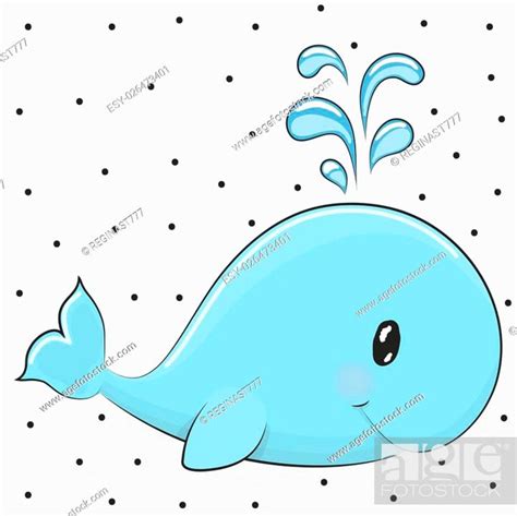 Cute Blue Whale Cartoon