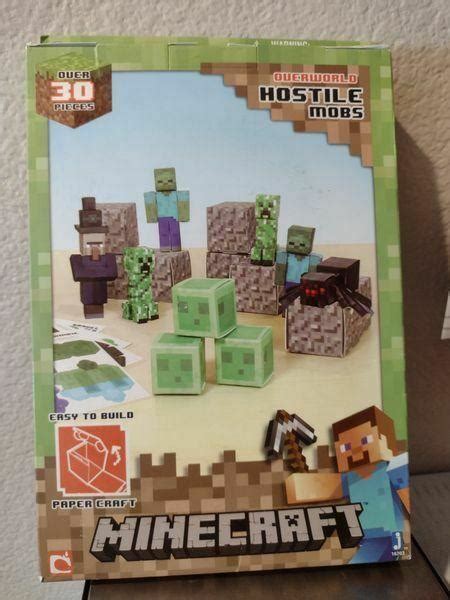 Minecraft Paper Craft Overworld Hostile Mobs 16703 New Open Box Over 30