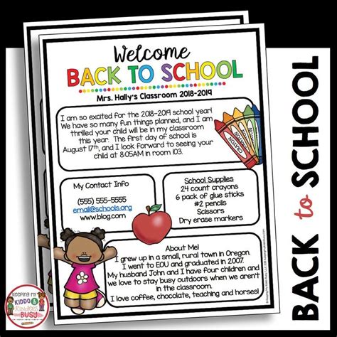 Welcome Back To School Editable Newsletter Back To School Etsy