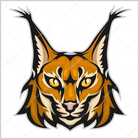 Logo De La Mascota Lynx Jefe De Linces Ilustración Vectorial Aislada 2022