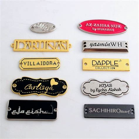 Metal Label Long Brand Custom Logo Tag Bag Luggage Personalized Name