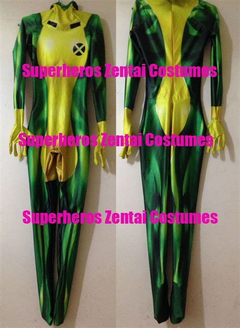 3d printing x men rogue cosplay costume lycra spandex sexy catsuit zentai woman girls lady