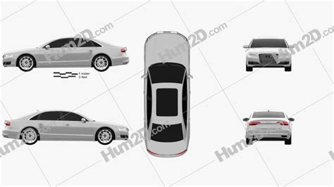 Audi A8 D4 L 2014 Blueprint In Png Download Fahrzeuge Clip Art Images