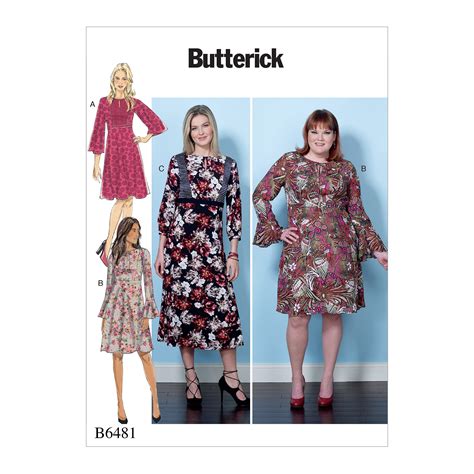 Butterick Pattern Misses Women S Dresses With Set In Waistband And Bodice An