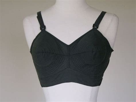 1950 s bullet bra circle stitch bra cotton black slate etsy bullet bra bra cone bra